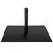 Black Steel Patio Umbrella Base with Adjustable Knob and Anti-Slip Pads
